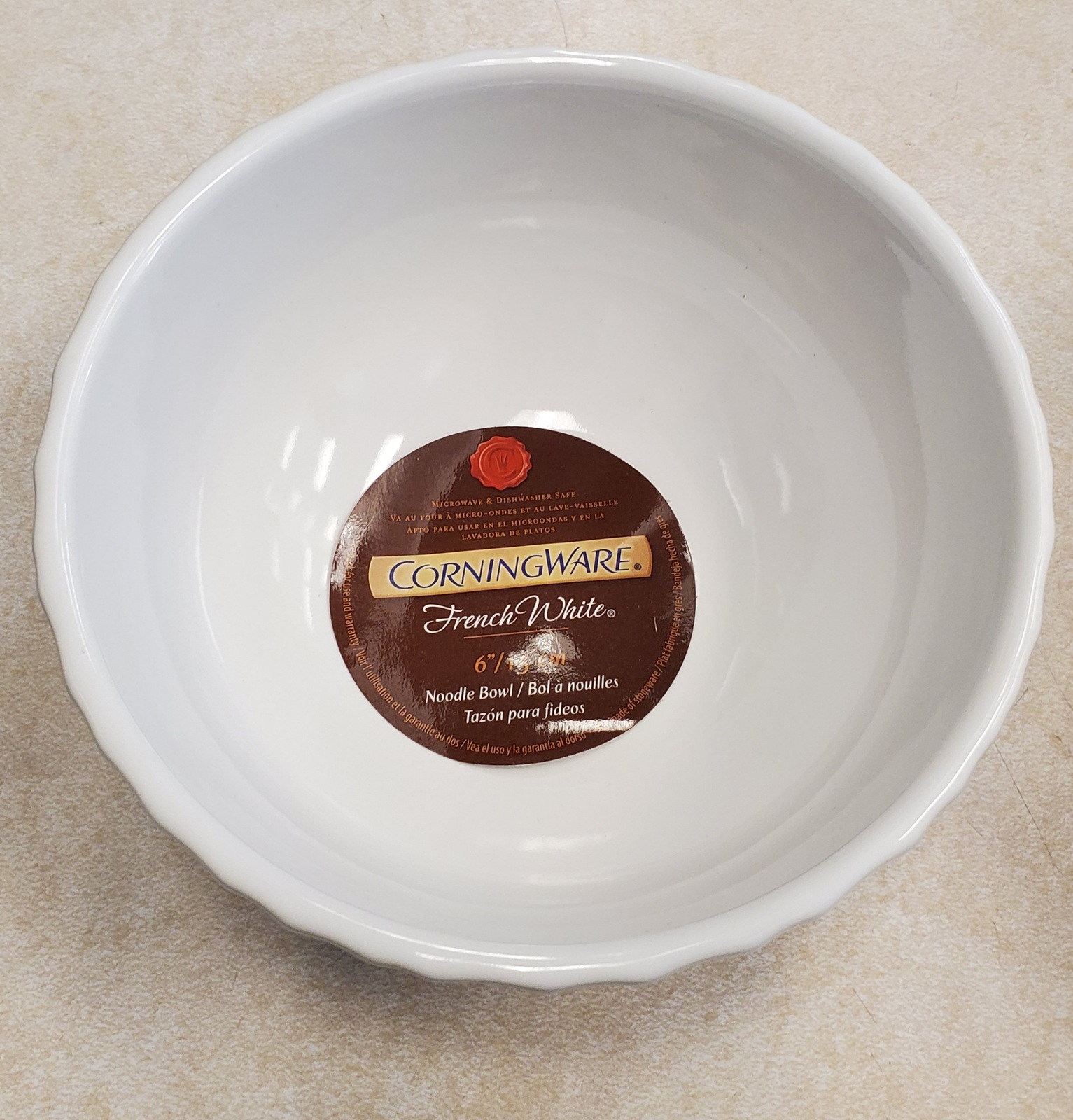 Corningware French White 6"/15cm Noodle Bowl - $8.00