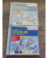 Verbatim  DVD-R 120 Mins,8X,4.7GB Blank Discs, Lot Of 2. - $33.45 CAD