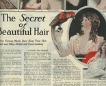 1922 Mulsified Cocoanut Oil Shampoo Magazine Ad The Secret of Beautiful ... - $17.82