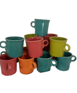 Set of 10 Fiesta HLC Coffee Tea Hot Coca Cups O Ring Handles Mugs Made I... - £36.07 GBP