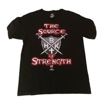 Shawn Michaels &quot;The Source Of Strength&quot; Vintage T-Shirt Sz M HBK Bret Ha... - $37.11