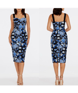 Dress the Population Nicole Floral Cocktail Sheath Dress, Blue/Black, Sm... - $176.43 CAD