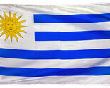 Uruguay - 2'X3' Nylon Flag - Nylon, Without Fringe, Grommets - $48.00