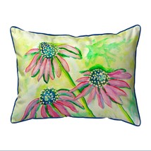 Betsy Drake Cone Flowers Small Indoor Outdoor Pillow 11x14 - £38.94 GBP