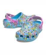 Crocs Kids&#39; Classic Lisa Frank Rainbow Unicorn Clogs Arctic Blue Size J4... - $39.99