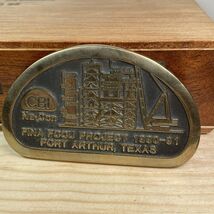 Vintage Belt Buckle 1991 Na-Con Fina FCCU project Port Arthur Texas  CBI - $21.29