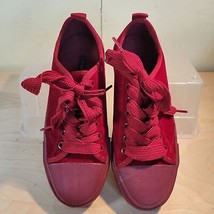 Womans Tommy Hilfiger Taylaa Suede Sneakers Red Size 6M - £18.09 GBP