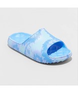 Cat &amp; Jack Girls Wilder Tie Dye Slip On Slides Size 3 Blue New - €13,43 EUR