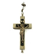 Antique Reliquary Metal Crucifix with Hidden Compartment for Relics 2.5” - $130.34 CAD