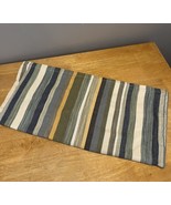 Pottery Barn Striped Linen Blend Euro Sham Green Blue Yellow 28x28&quot; - $364.88 MXN