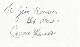 Connie Haines Signed 3x5 Index Card B - £19.82 GBP