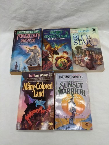 Lot Of (5) Vintage Fantasy Novels Sunset Warrior Blue Star Magician Mast... - $29.70