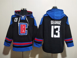Paul George #13 LA Clippers Black Lace-Up Pullover Hoodie - $63.20
