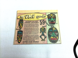 1962 Color Ad Tiki Gods, Greenwich Village Handicrafts, New York, N.Y. - $167.21 MXN