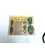 1962 Color Ad Tiki Gods, Greenwich Village Handicrafts, New York, N.Y. - $8.99