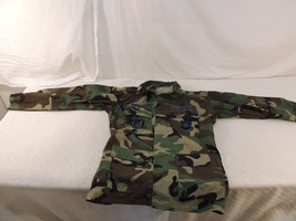 H/C Temp. Battle Dress Woodland Bdu Jacket Blouse Coat W/ Patches Med. Long - $17.81