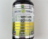 Amzing An Nutrition Chromium Picolinate 1000 MCG 120 Tablets made USA 04... - $11.20