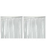 2 Pack Vinyl Shower Curtain Liner 3 Guage Reinforced 12 Metal Grommets M... - £11.67 GBP