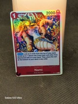 One Piece TCG Nami Custom Holographic Leader  - £5.39 GBP