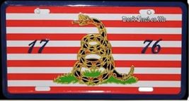 Don&#39;t Tread ON ME 1776 SONS of Liberty Rebellious Stripes Embossed License Plate - £3.78 GBP