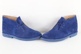 Clarks Womens Size 10 M Suede Leather Desert Chukkas Chukka Boots Blue - $101.58 CAD