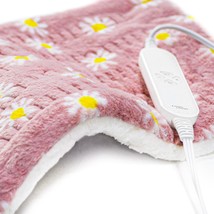  Flower Heating Pad for Back Pain Relief 12&quot; x 24&quot;12 Heat Levels 8 Timer - £54.91 GBP