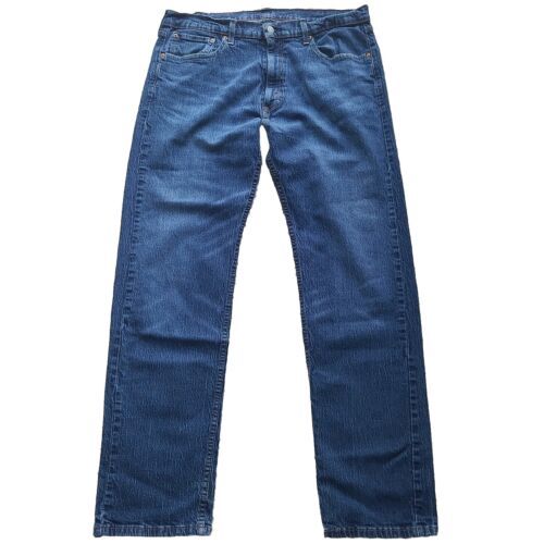 Primary image for Levis 505 Regular Fit Jeans Mens Size 38 x 32 Blue Dark Wash