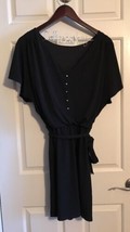 WHBM Little Black Dress Maxi Knit with Drop Back and Sash Sz:XS NWT - £33.40 GBP