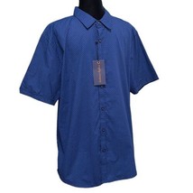 Gentlemens Outfitters Navy Blue Geometric Diamond Button Down Shirt Size XL - £25.88 GBP