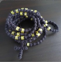300 Black Yellow Men Orthodox Woolen Prayer rope Unisex rosary Chotki Brojanica - £79.57 GBP