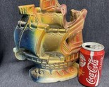 Vintage 1940’s Carnival Prize Chalkware Illinois Plastic Product Sailboat - $34.65