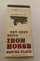 Vintage Matchbook Cover Matchcover Iron Horse Restaurant Bakersfield CA - £3.17 GBP