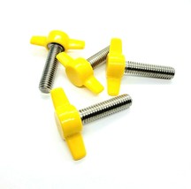 3/8&quot; Thumb Screw T Bolts Yellow Butterfly Tee Wing Knob Stainless Steel 3/8-16 - £8.99 GBP+