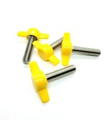 3/8&quot; Thumb Screw T Bolts Yellow Tee Wing Plastic Clamping Knob Stainless... - $18.72 CAD+