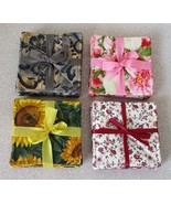 Floral Coaster Set 6 - 4&quot; Squares New Lower Prices - $6.50