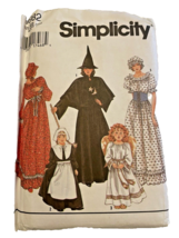 Sewing Pattern Costume Simplicity 9982 Girl SZ 2-12 Witch Pilgrim Angel Prairie - £7.48 GBP
