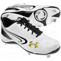 Mens Baseball Cleats Under Armour Ignite III Low Metal White Shoes-sz 16 - $19.80