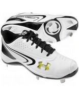 Mens Baseball Cleats Under Armour Ignite III Low Metal White Shoes-sz 16 - £15.64 GBP