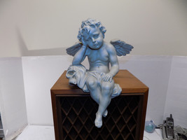 Design Toscano Angel Contemplating Statue 13&quot; H x 8.5&quot; W Off White - £31.24 GBP