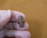 (CR593-104) 5/8&quot; Fairy Stone CHRISTIAN CROSS oiled Staurolite Crystal MA... - $15.88