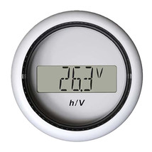 Veratron 52MM (2-1/16&quot;) ViewLine Hour Counter-Voltmeter - White [B00006302] - £29.01 GBP