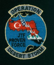 OPERATION DESERT STORM, JTF PROVEN FORCE, POCKET PATCH, INCIRLIK AFB, TU... - $8.86