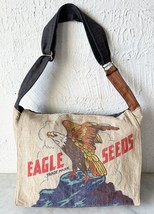 Vintage Seed Bag Messenger Bag Eagle Seeds Heavy Weave Cotton 14.5&quot; x 11.5&quot; - £45.52 GBP