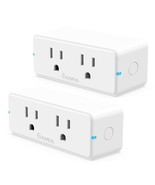 Govee Dual Smart Plug 2 Pack, 15A WiFi Bluetooth Outlet, Work with Alexa... - £29.08 GBP