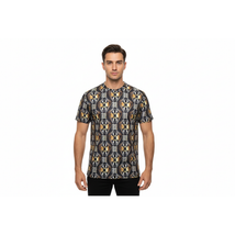 Men Oscar Banks Turkey Party T-Shirt Satin European 1168-07 Black Gold Fancy image 5