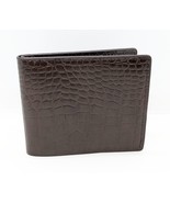 Dark Brown Croc Design Style PU Leather Wallet W/ ID Window - €10,96 EUR