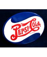 17.5&quot; PEPSI-COLA Oval -*US MADE* Embossed Metal Sign - Man Cave Garage B... - £18.92 GBP
