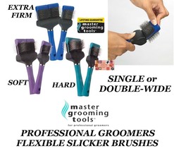 MGT FLEXIBLE SLICKER BRUSH Regular or Wide FLEX Hair Coat De-Shed Pet Gr... - £11.77 GBP+