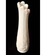 Vintage Westmoreland Milk Glass Swung 9&quot; Bud Vase with Paneled Grape Pat... - £9.61 GBP