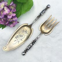 Bug by Unknown Sterling Silver Fish Serving Set 2pc GW Bright-Cut Shiebler - $144,467.29 MXN